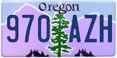 OR license plate 970AZH