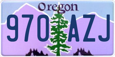 OR license plate 970AZJ