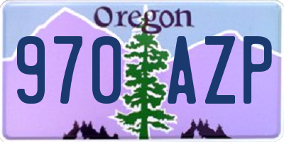 OR license plate 970AZP