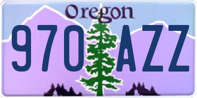 OR license plate 970AZZ