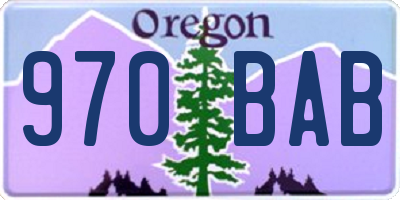 OR license plate 970BAB