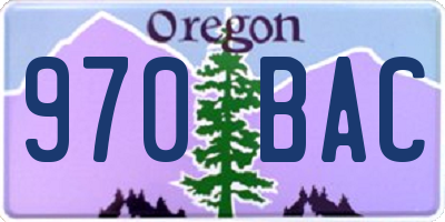 OR license plate 970BAC