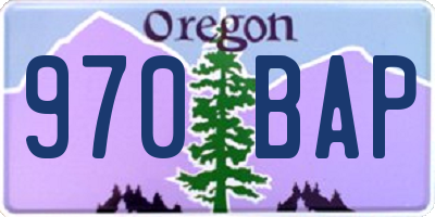 OR license plate 970BAP