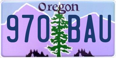OR license plate 970BAU