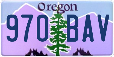 OR license plate 970BAV