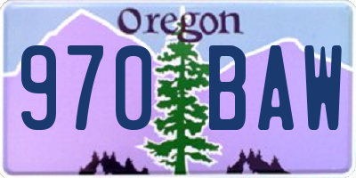 OR license plate 970BAW