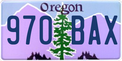 OR license plate 970BAX