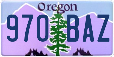 OR license plate 970BAZ
