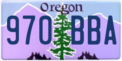 OR license plate 970BBA