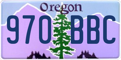 OR license plate 970BBC