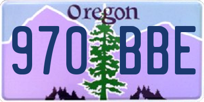 OR license plate 970BBE