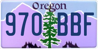 OR license plate 970BBF