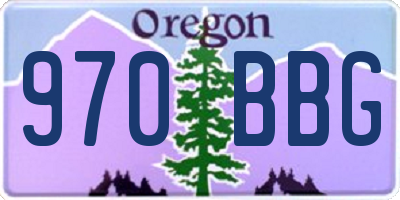 OR license plate 970BBG