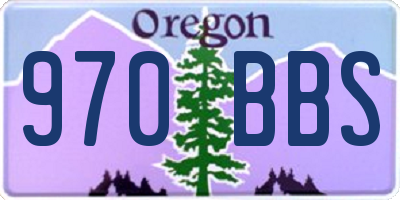 OR license plate 970BBS