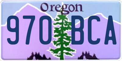 OR license plate 970BCA