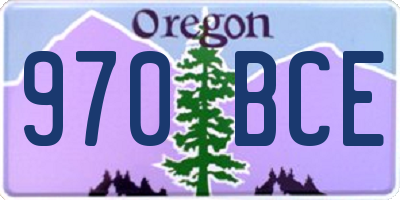 OR license plate 970BCE
