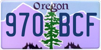 OR license plate 970BCF