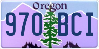 OR license plate 970BCI