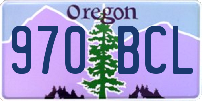 OR license plate 970BCL