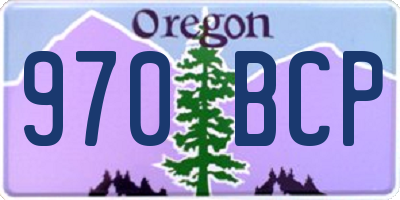 OR license plate 970BCP