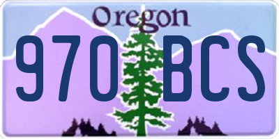 OR license plate 970BCS