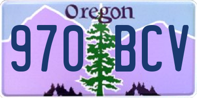 OR license plate 970BCV