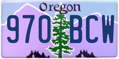 OR license plate 970BCW
