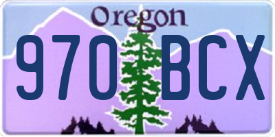 OR license plate 970BCX