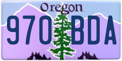 OR license plate 970BDA