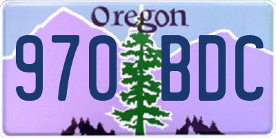 OR license plate 970BDC