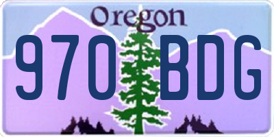 OR license plate 970BDG