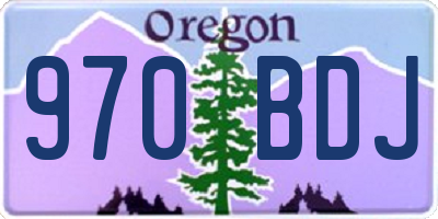OR license plate 970BDJ