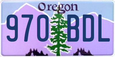 OR license plate 970BDL