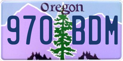 OR license plate 970BDM