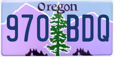 OR license plate 970BDQ