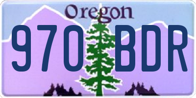 OR license plate 970BDR