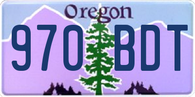 OR license plate 970BDT