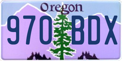 OR license plate 970BDX