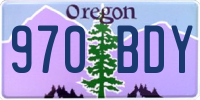 OR license plate 970BDY
