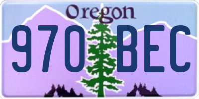 OR license plate 970BEC