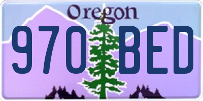 OR license plate 970BED
