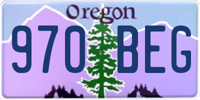 OR license plate 970BEG