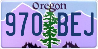 OR license plate 970BEJ