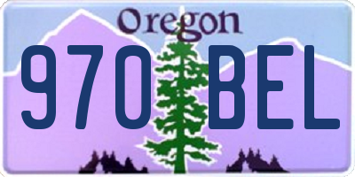 OR license plate 970BEL