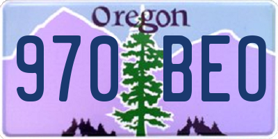 OR license plate 970BEO
