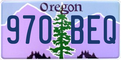 OR license plate 970BEQ