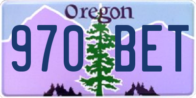 OR license plate 970BET