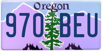 OR license plate 970BEU