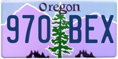 OR license plate 970BEX
