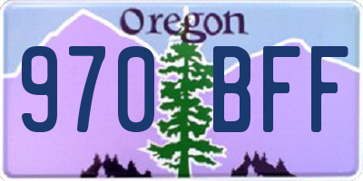 OR license plate 970BFF